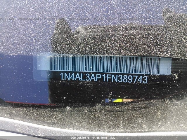 Photo 8 VIN: 1N4AL3AP1FN389743 - NISSAN ALTIMA 