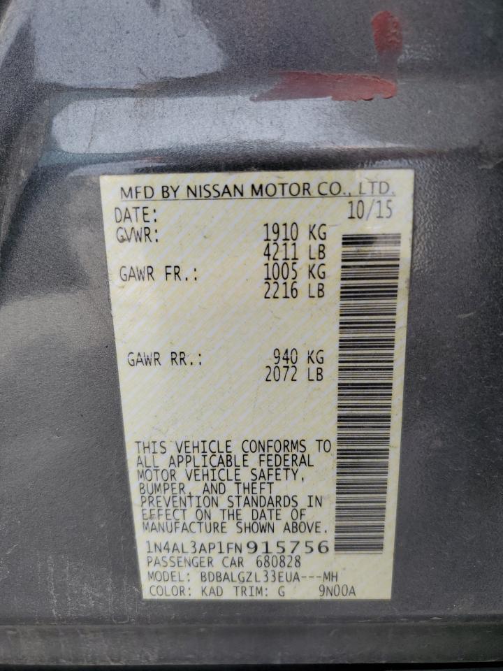 Photo 11 VIN: 1N4AL3AP1FN915756 - NISSAN ALTIMA 