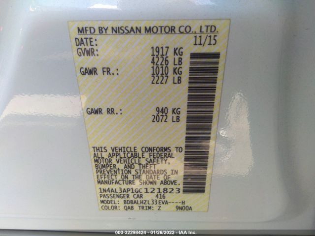 Photo 8 VIN: 1N4AL3AP1GC121823 - NISSAN ALTIMA 