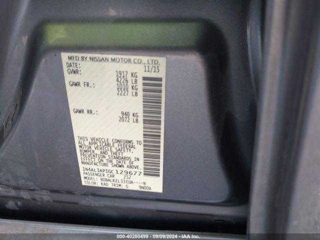 Photo 8 VIN: 1N4AL3AP1GC129677 - NISSAN ALTIMA 