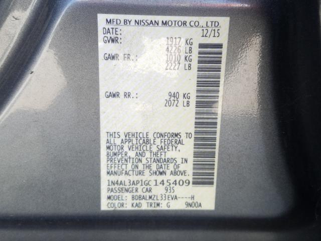 Photo 9 VIN: 1N4AL3AP1GC145409 - NISSAN ALTIMA 2.5 