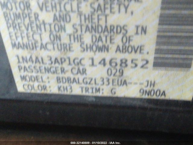 Photo 8 VIN: 1N4AL3AP1GC146852 - NISSAN ALTIMA 