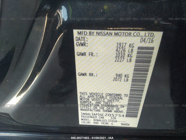 Photo 8 VIN: 1N4AL3AP1GC205754 - NISSAN ALTIMA 