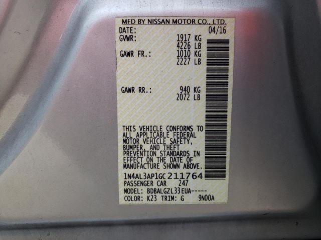 Photo 11 VIN: 1N4AL3AP1GC211764 - NISSAN ALTIMA 