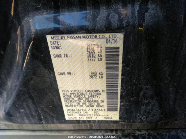 Photo 8 VIN: 1N4AL3AP1GC214941 - NISSAN ALTIMA 