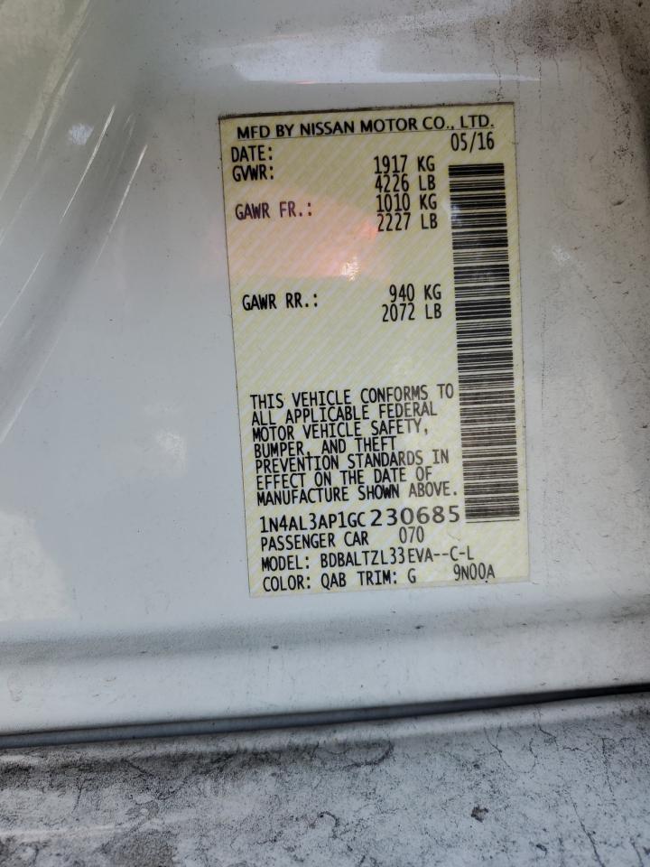 Photo 12 VIN: 1N4AL3AP1GC230685 - NISSAN ALTIMA 