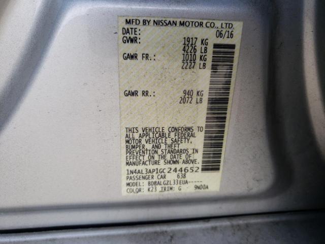 Photo 9 VIN: 1N4AL3AP1GC244652 - NISSAN ALTIMA 2.5 