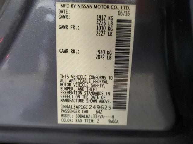 Photo 12 VIN: 1N4AL3AP1GC249625 - NISSAN ALTIMA 