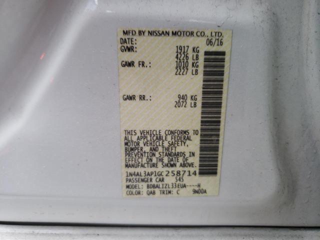 Photo 9 VIN: 1N4AL3AP1GC258714 - NISSAN ALTIMA 2.5 