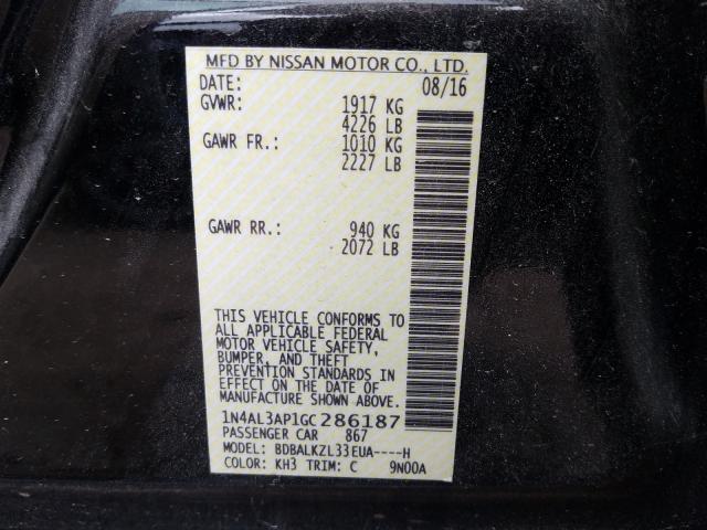 Photo 9 VIN: 1N4AL3AP1GC286187 - NISSAN ALTIMA 2.5 