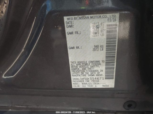 Photo 8 VIN: 1N4AL3AP1GN354671 - NISSAN ALTIMA 