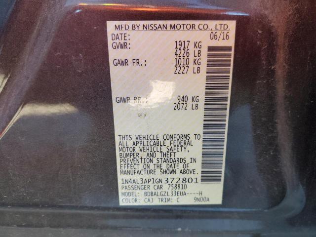 Photo 9 VIN: 1N4AL3AP1GN372801 - NISSAN ALTIMA 2.5 