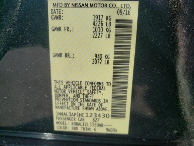 Photo 9 VIN: 1N4AL3AP1HC123430 - NISSAN ALTIMA 2.5 