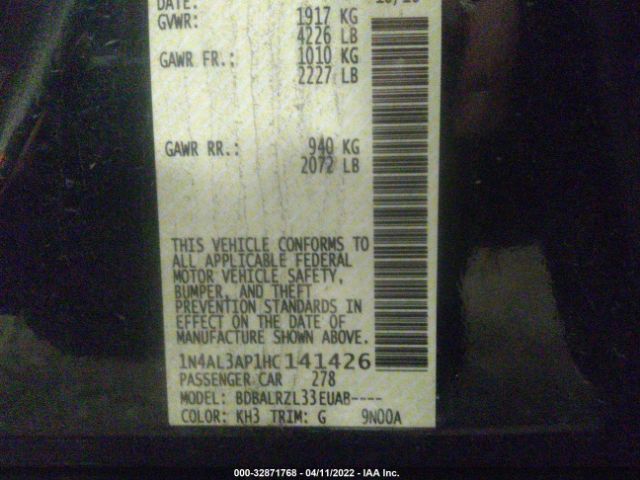 Photo 8 VIN: 1N4AL3AP1HC141426 - NISSAN ALTIMA 