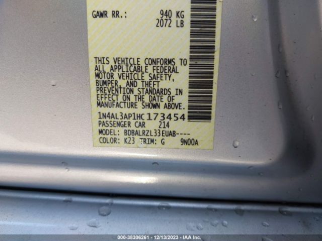 Photo 8 VIN: 1N4AL3AP1HC173454 - NISSAN ALTIMA 