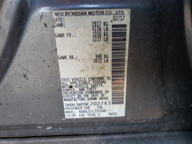 Photo 9 VIN: 1N4AL3AP1HC202743 - NISSAN ALTIMA 2.5 