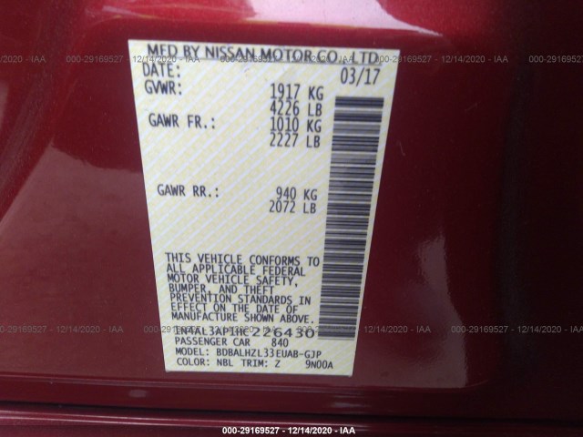 Photo 8 VIN: 1N4AL3AP1HC226430 - NISSAN ALTIMA 