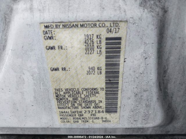 Photo 8 VIN: 1N4AL3AP1HC237184 - NISSAN ALTIMA 