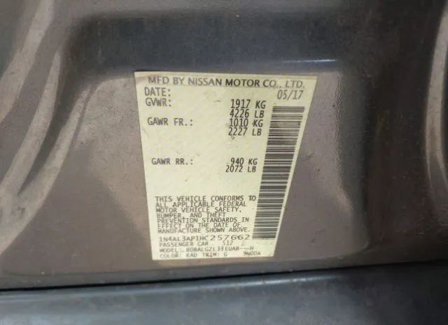 Photo 8 VIN: 1N4AL3AP1HC257662 - NISSAN ALTIMA 