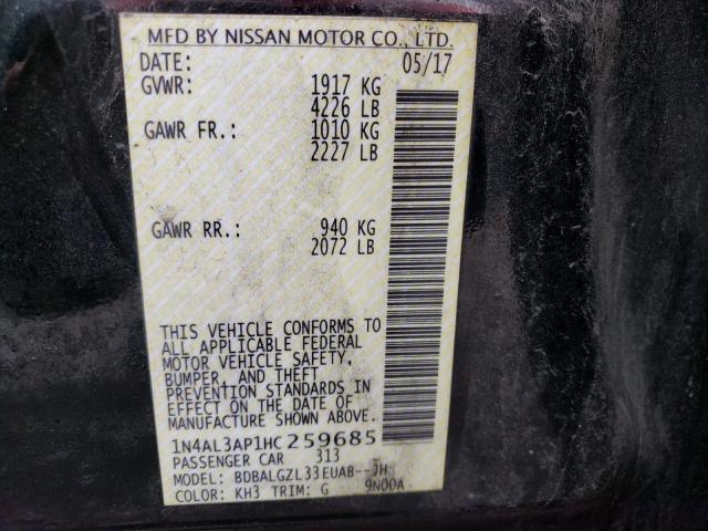 Photo 12 VIN: 1N4AL3AP1HC259685 - NISSAN ALTIMA 2.5 