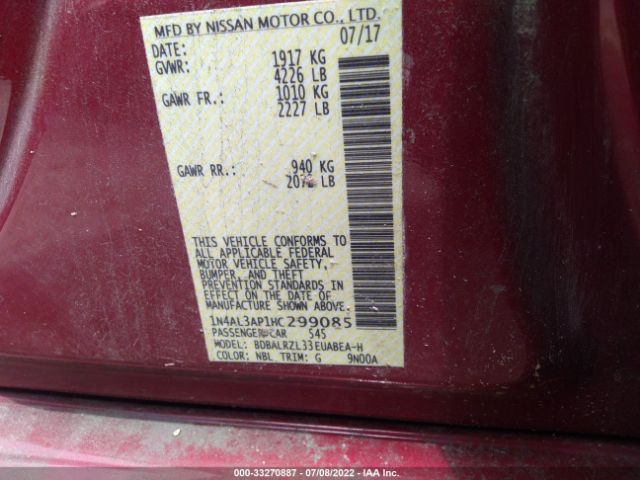 Photo 8 VIN: 1N4AL3AP1HC299085 - NISSAN ALTIMA 