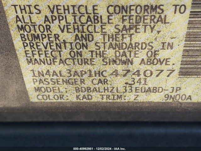 Photo 8 VIN: 1N4AL3AP1HC474077 - NISSAN ALTIMA 