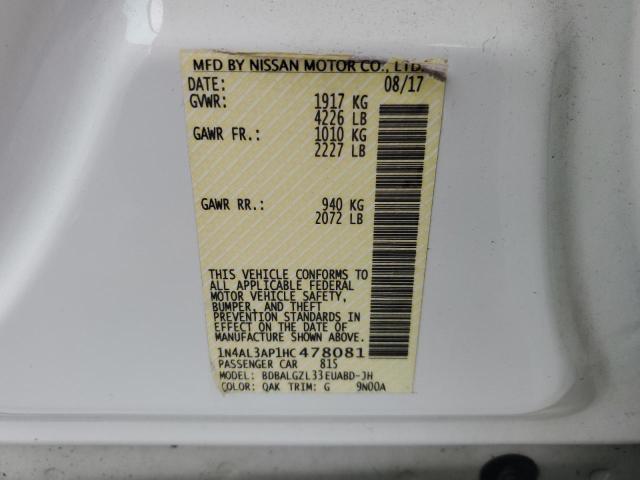 Photo 12 VIN: 1N4AL3AP1HC478081 - NISSAN ALTIMA 2.5 