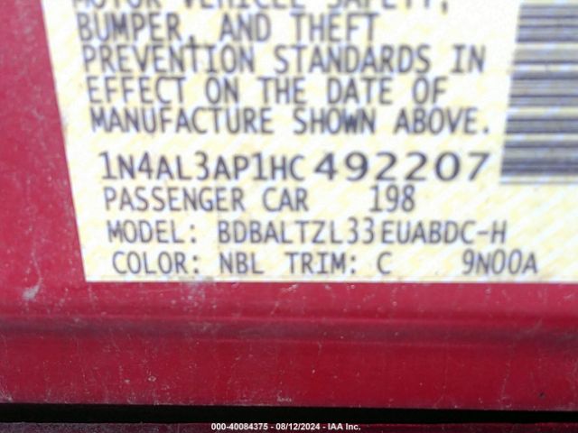 Photo 8 VIN: 1N4AL3AP1HC492207 - NISSAN ALTIMA 