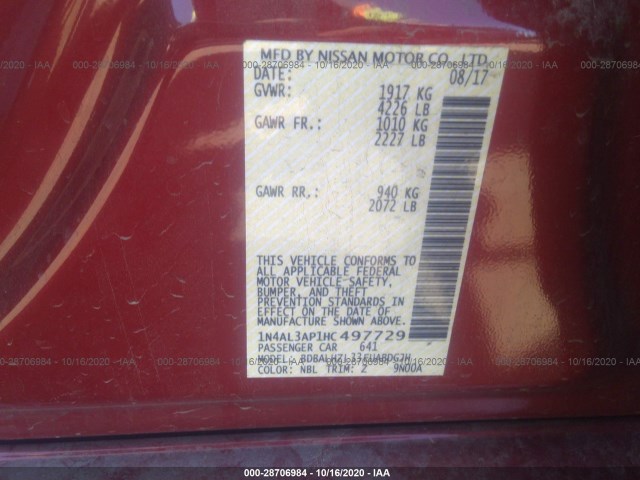 Photo 8 VIN: 1N4AL3AP1HC497729 - NISSAN ALTIMA 