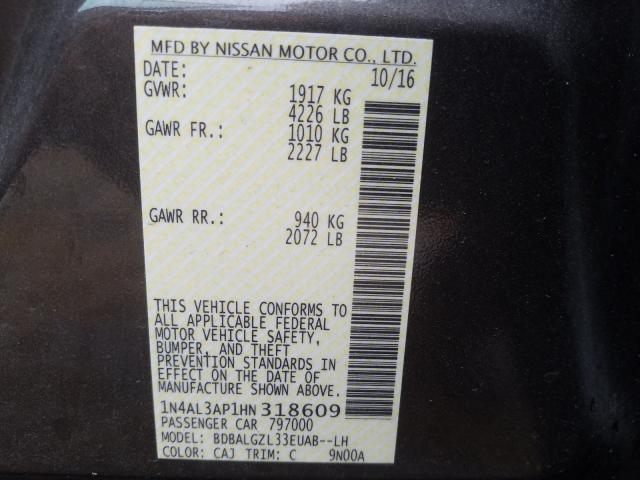 Photo 9 VIN: 1N4AL3AP1HN318609 - NISSAN ALTIMA 2.5 