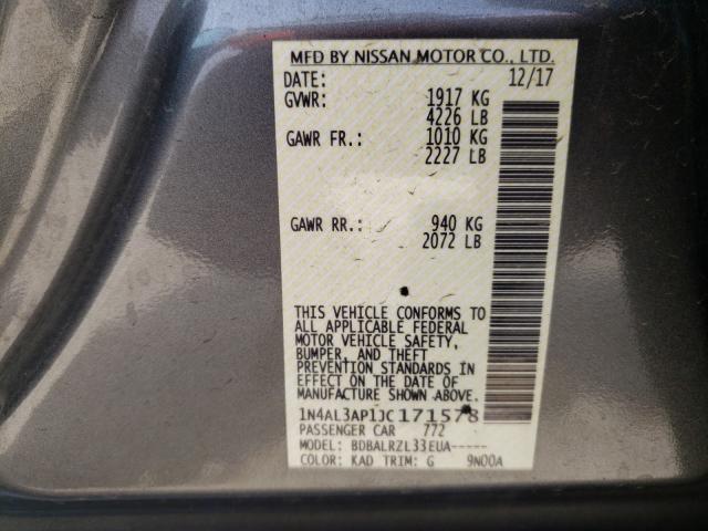 Photo 9 VIN: 1N4AL3AP1JC171578 - NISSAN ALTIMA 2.5 