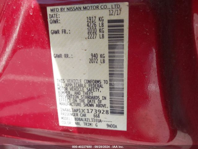 Photo 8 VIN: 1N4AL3AP1JC173928 - NISSAN ALTIMA 