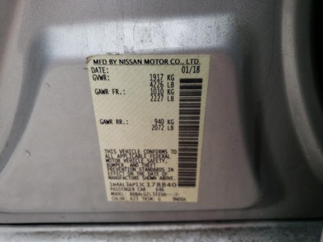 Photo 9 VIN: 1N4AL3AP1JC178840 - NISSAN ALTIMA 2.5 