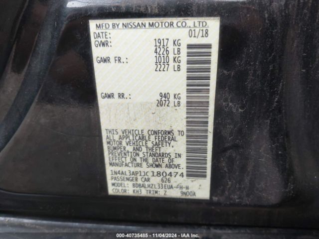 Photo 8 VIN: 1N4AL3AP1JC180474 - NISSAN ALTIMA 