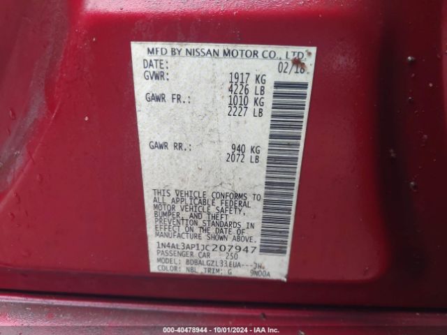 Photo 8 VIN: 1N4AL3AP1JC207947 - NISSAN ALTIMA 