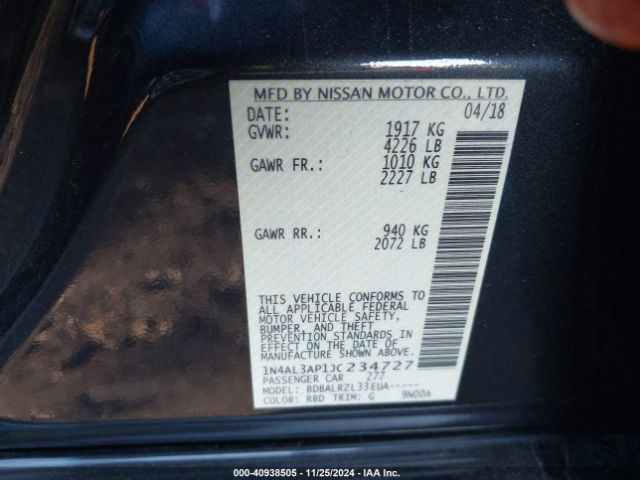 Photo 8 VIN: 1N4AL3AP1JC234727 - NISSAN ALTIMA 