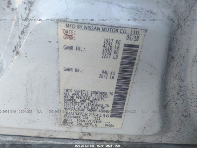 Photo 8 VIN: 1N4AL3AP1JC254136 - NISSAN ALTIMA 