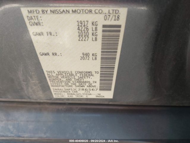 Photo 8 VIN: 1N4AL3AP1JC286567 - NISSAN ALTIMA 