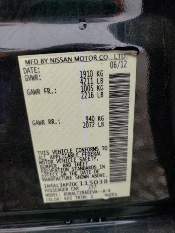 Photo 12 VIN: 1N4AL3AP2DC115038 - NISSAN ALTIMA 