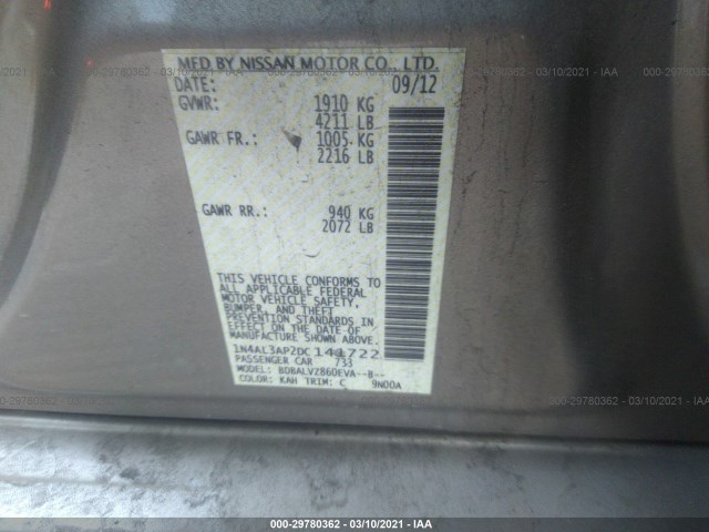 Photo 8 VIN: 1N4AL3AP2DC141722 - NISSAN ALTIMA 