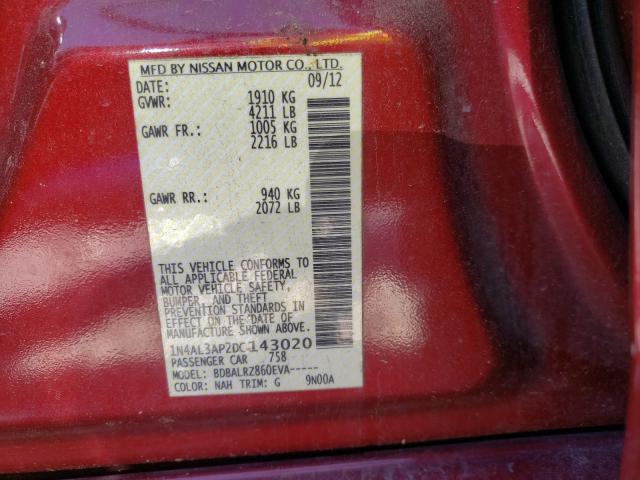 Photo 9 VIN: 1N4AL3AP2DC143020 - NISSAN ALTIMA 2.5 