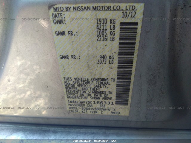 Photo 8 VIN: 1N4AL3AP2DC166331 - NISSAN ALTIMA 