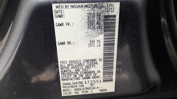 Photo 1 VIN: 1N4AL3AP2DC172551 - NISSAN ALTIMA 