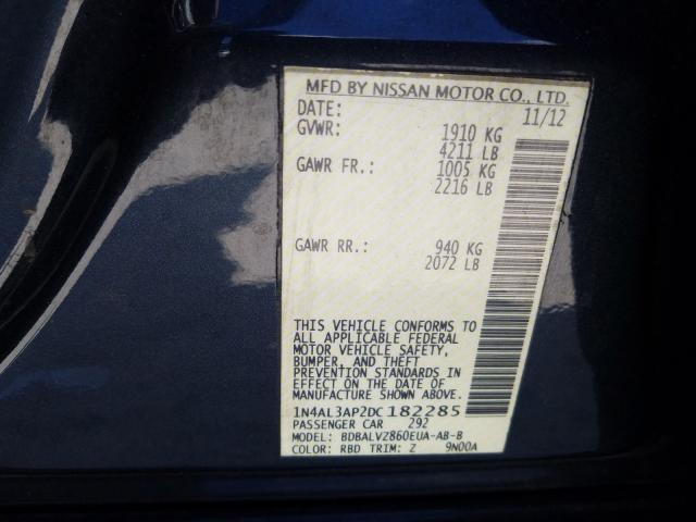 Photo 9 VIN: 1N4AL3AP2DC182285 - NISSAN ALTIMA 2.5 