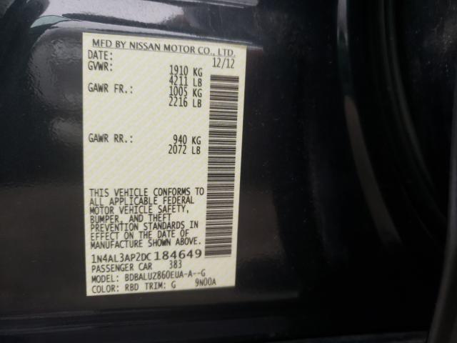 Photo 9 VIN: 1N4AL3AP2DC184649 - NISSAN ALTIMA 2.5 