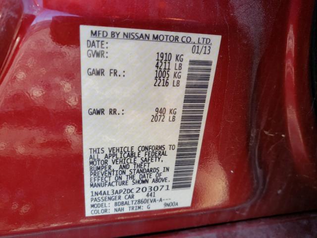 Photo 9 VIN: 1N4AL3AP2DC203071 - NISSAN ALTIMA 2.5 