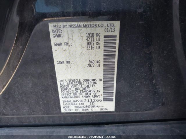 Photo 8 VIN: 1N4AL3AP2DC211266 - NISSAN ALTIMA 