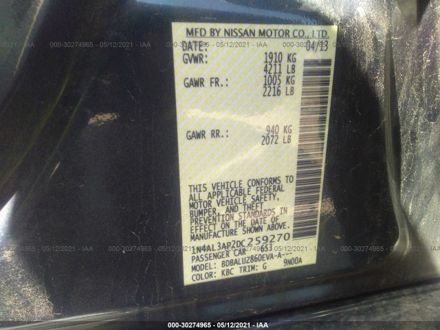 Photo 8 VIN: 1N4AL3AP2DC259270 - NISSAN ALTIMA 