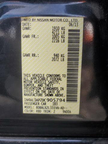 Photo 11 VIN: 1N4AL3AP2DC905794 - NISSAN ALTIMA 2.5 