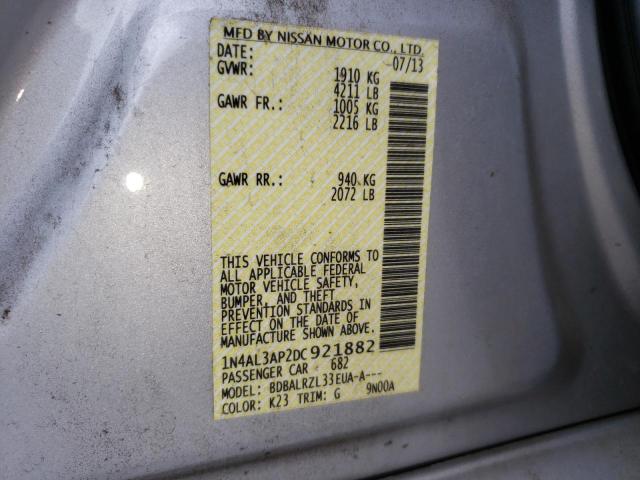 Photo 9 VIN: 1N4AL3AP2DC921882 - NISSAN ALTIMA 2.5 